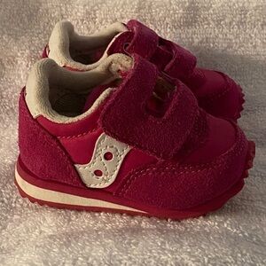 Saucony Jazz Low Pro Shoes Girls Baby  Size 1 M Leather‎ Pink